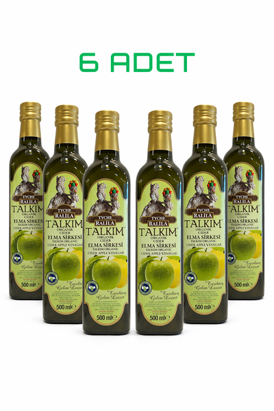Organik Talkım Elma Sirkesi 500Ml 6 Adet Ralila