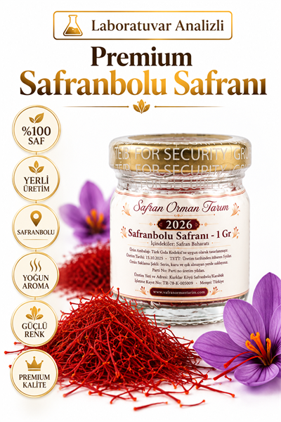 Safranbolu Safranı 1gr - Laboratuvar Analizli - Yeni Hasat