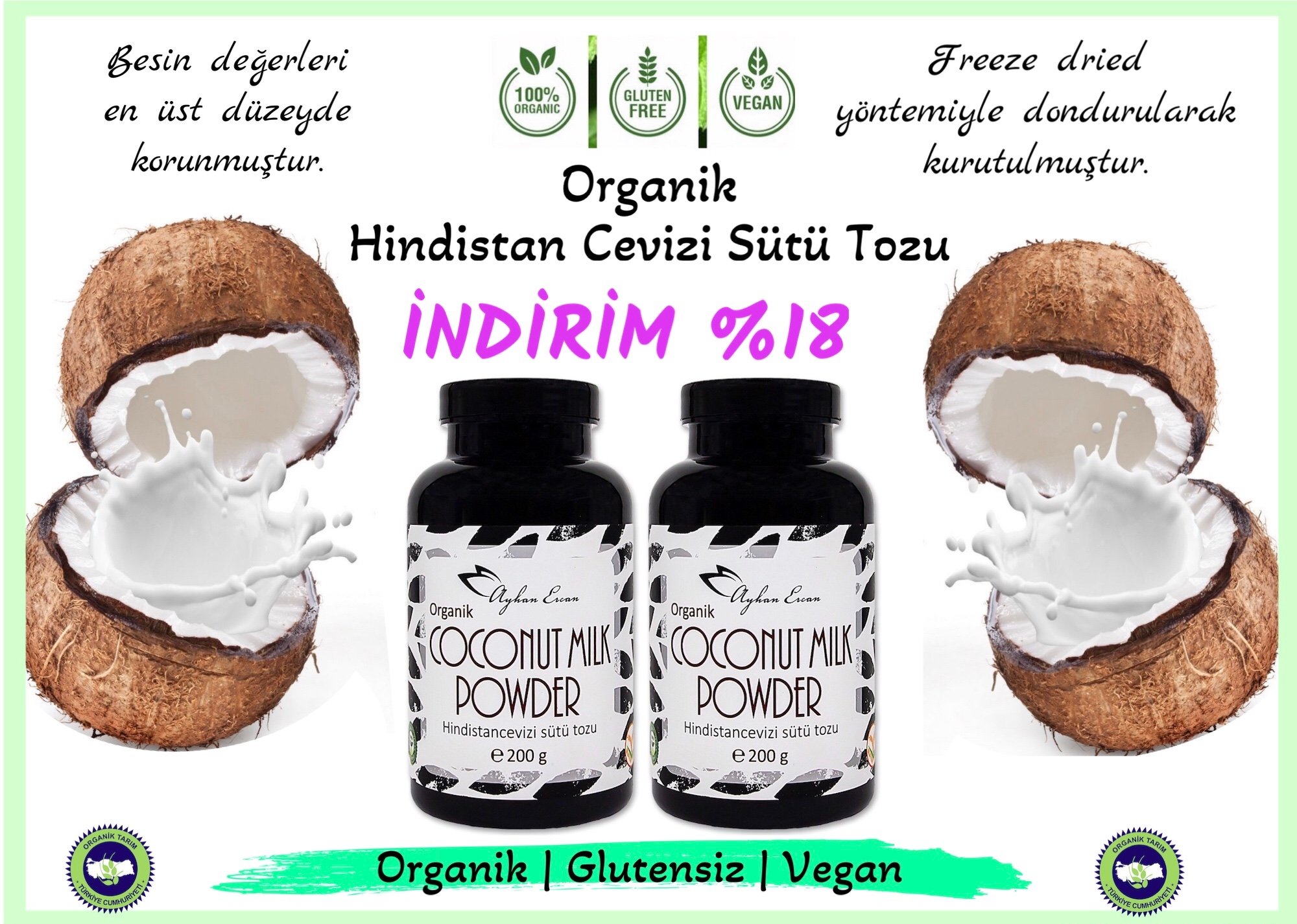 Organik Hindistan cevizi 
