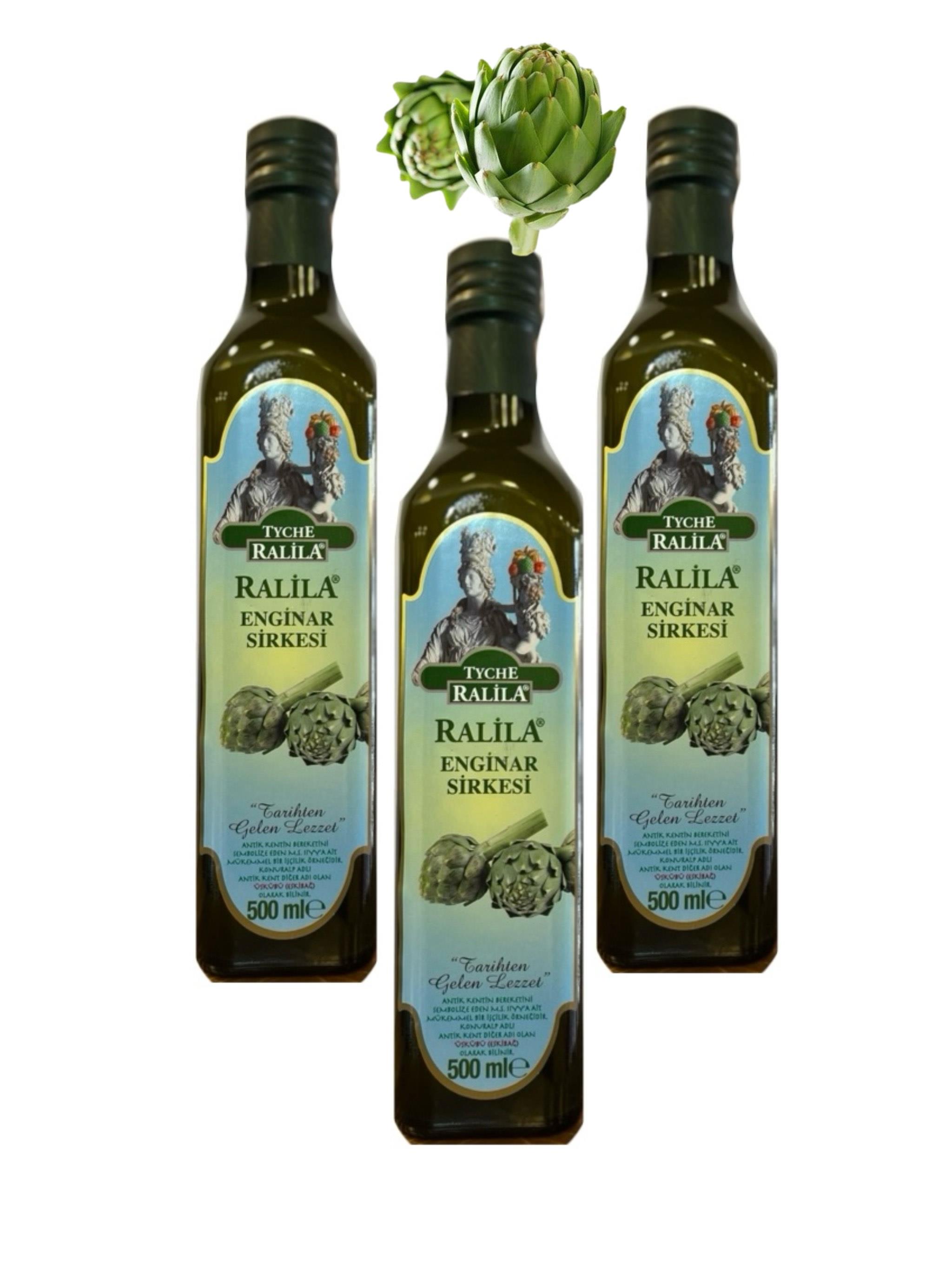 3 Adet Enginar Sirkesi Doğal Fermantasyon 500Ml Ralila