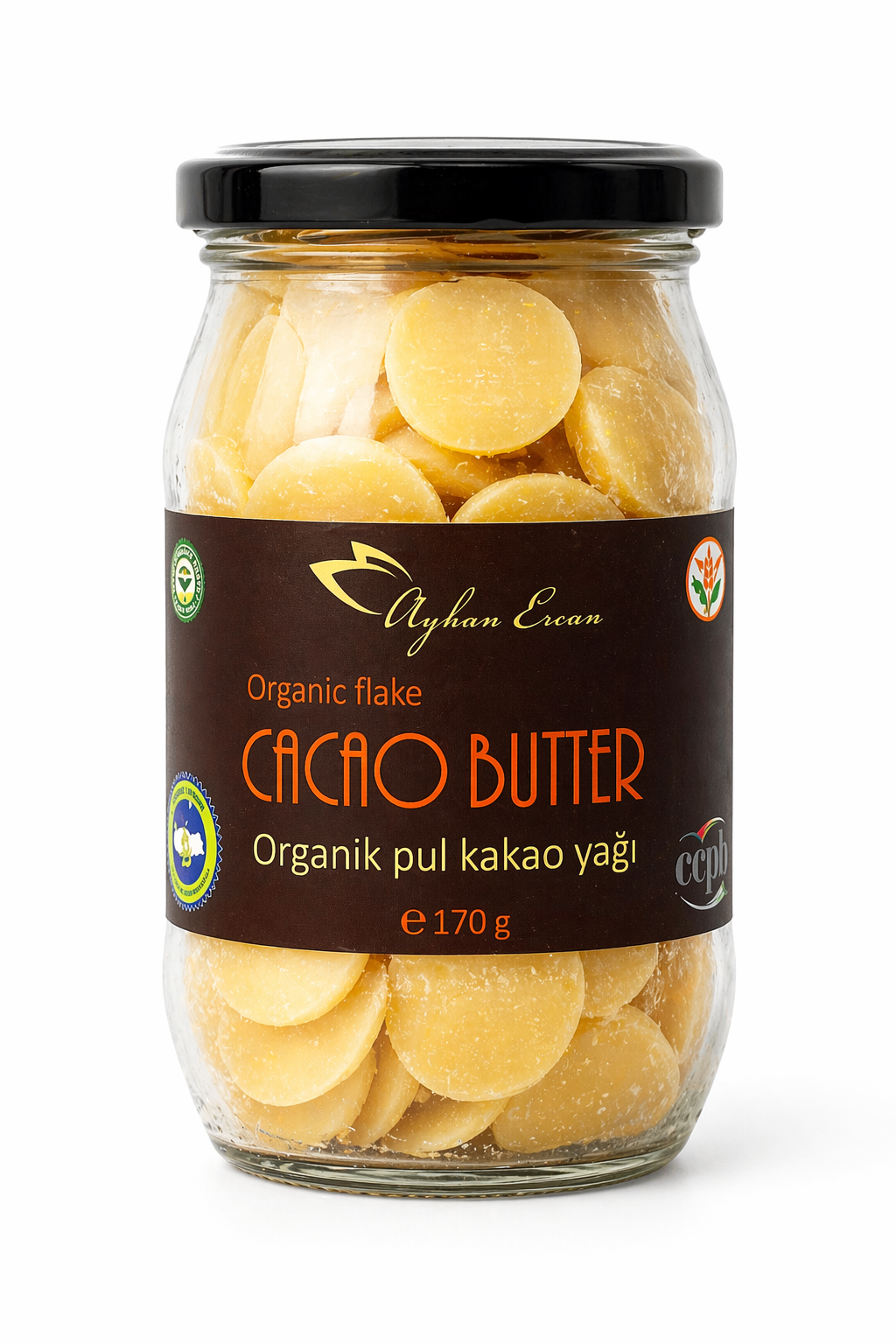 Ayhan Ercan Organik Pul Kakao Yağı Cacao Butter Wafer Flake 170gr
