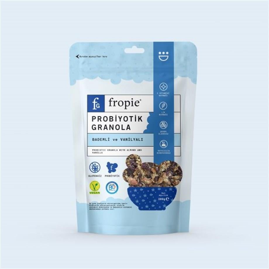Badem & Vanilya Probiyotik Granola 200 gr Fropie