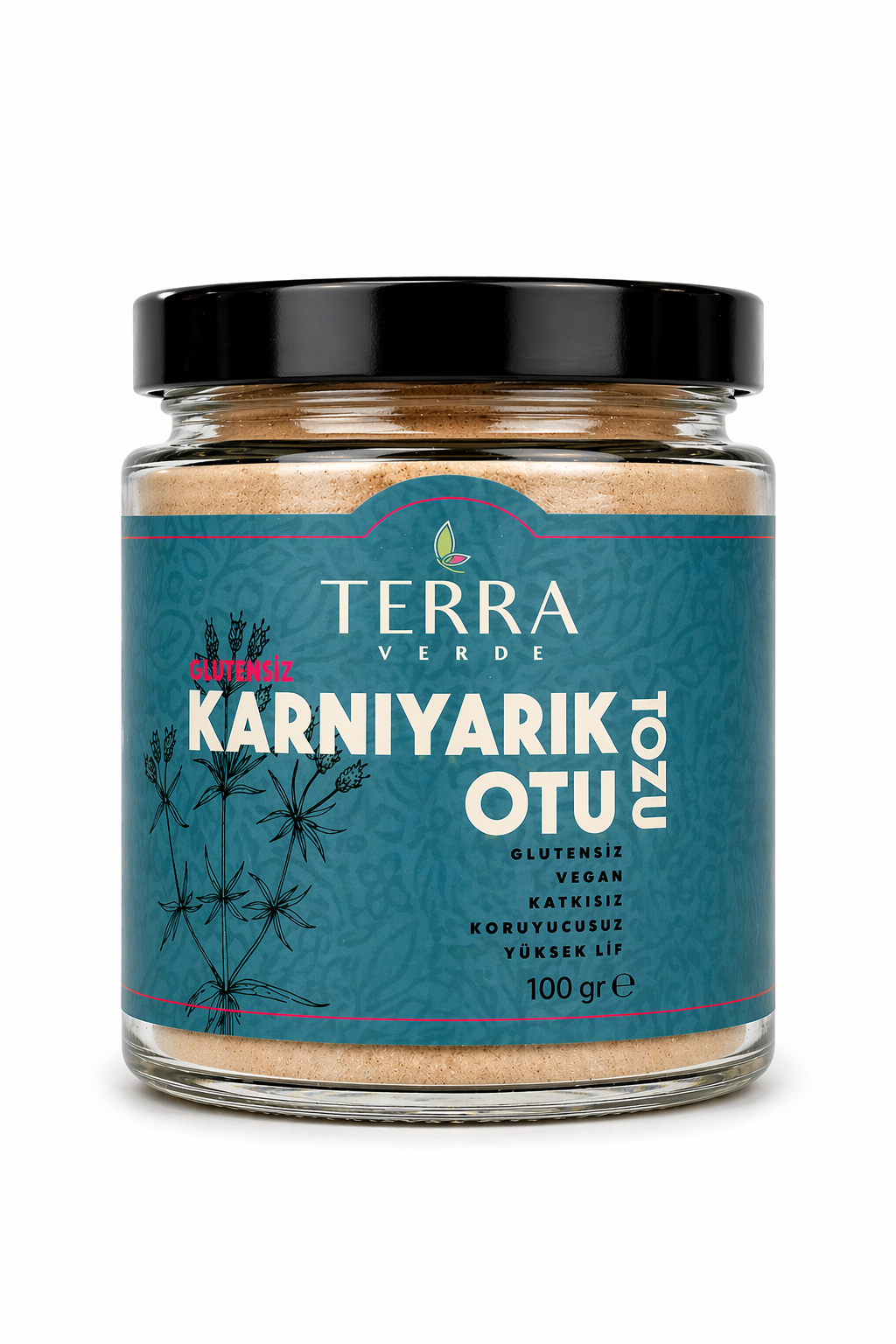 Glutensiz Psyllium Karnıyarık Otu Tozu 100gr Terra Verde