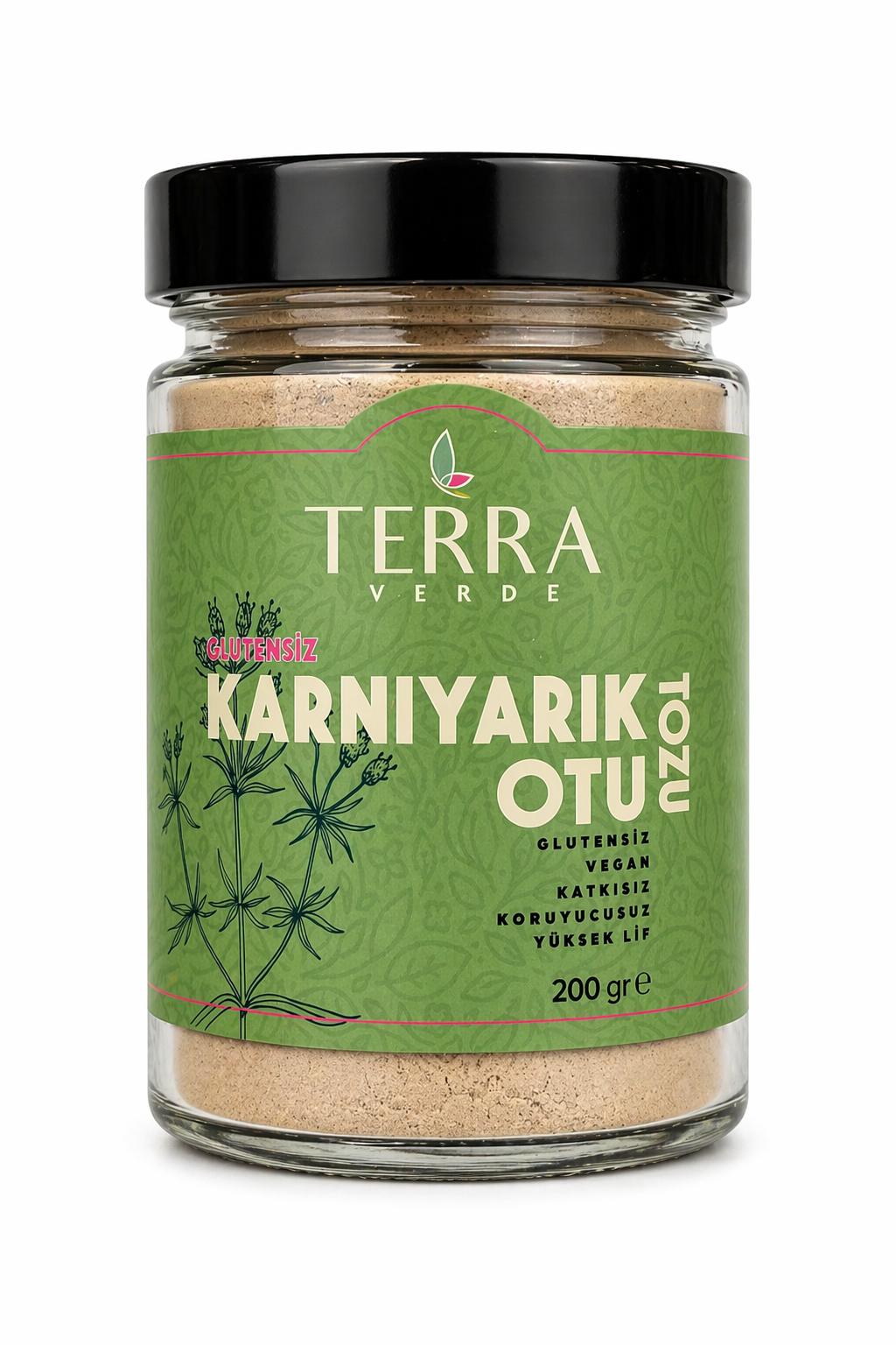 Glutensiz Psyllium Karnıyarık Otu Tozu 200gr Terra Verde