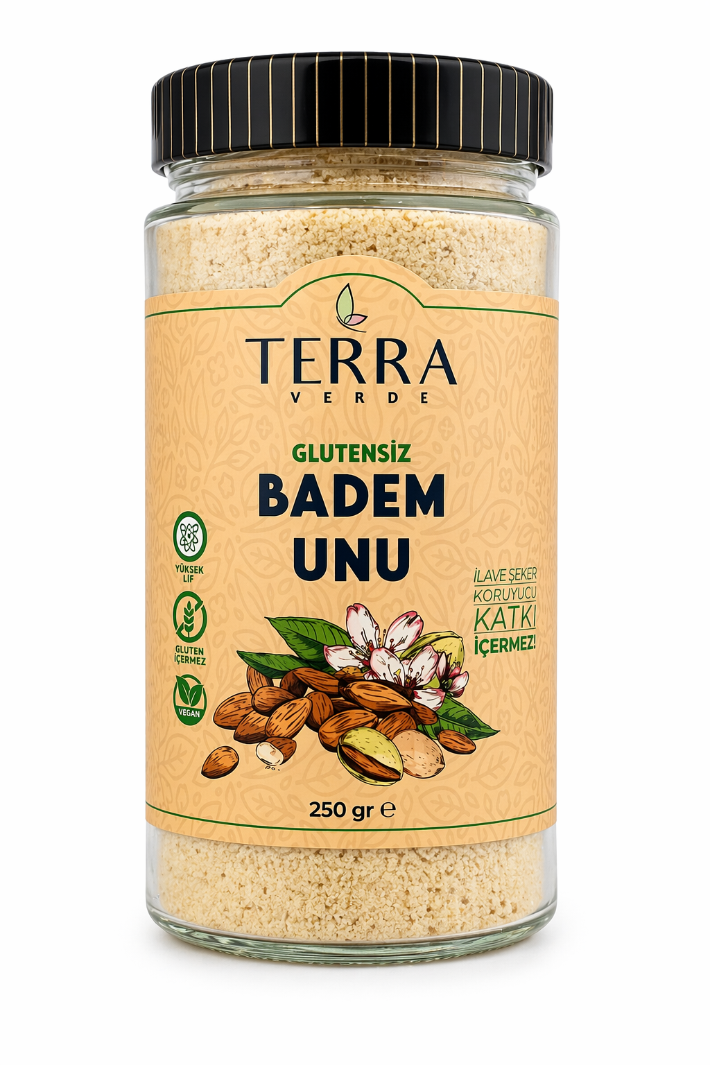 Glutensiz (Zarsız) Badem Unu 250gr Terra Verde