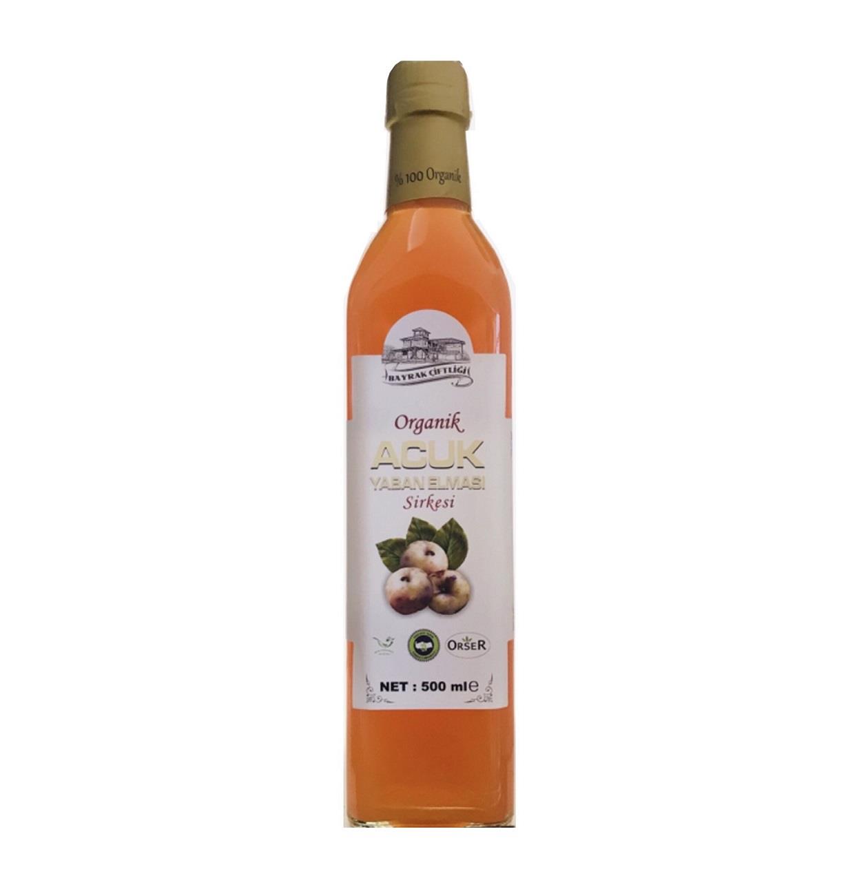 Organik Acuk 7yaban elması) Sirkesi 500Ml Bayrak Çiftliği