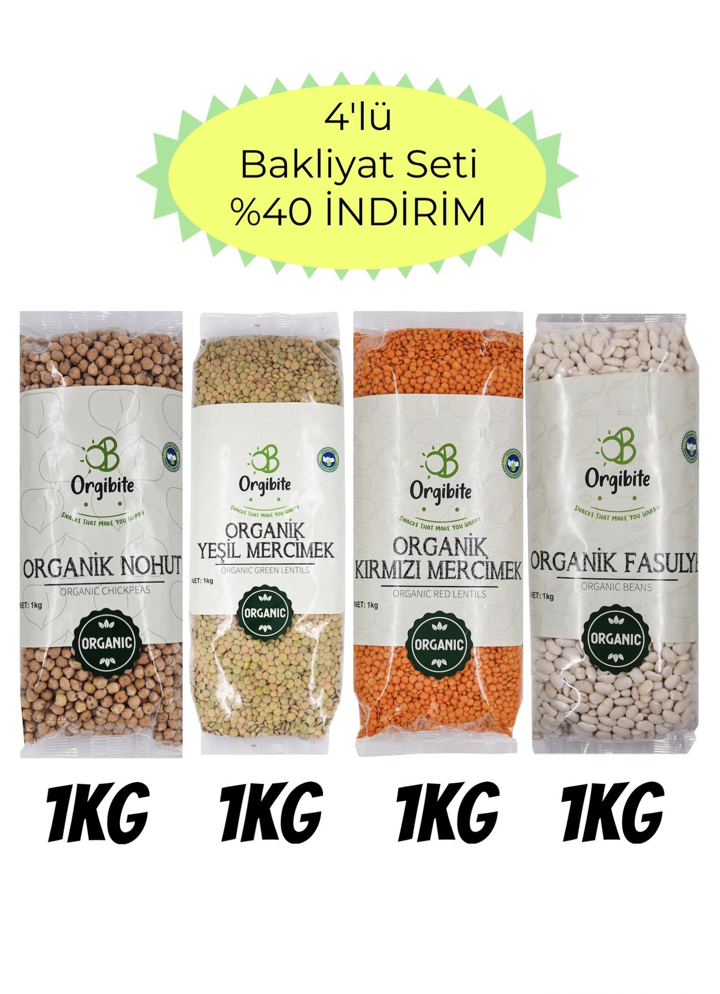 Organik Bakliyat Seti 4X1000gr Orgibite