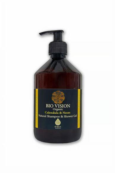 Organik Calendula & Neem Natural Şampuan & Duş Jeli 500Ml Biovision
