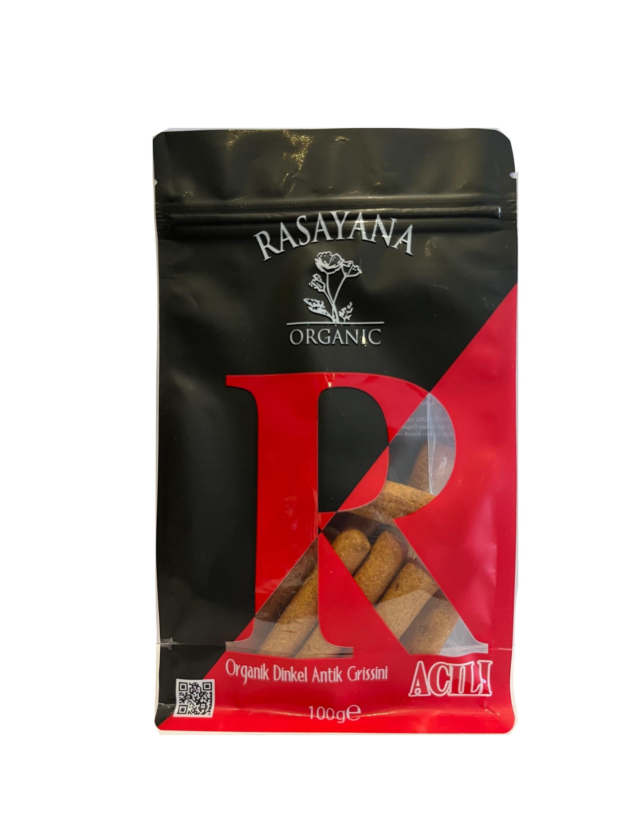 Organik Dinkel Grissini Acılı 100gr Rasayana