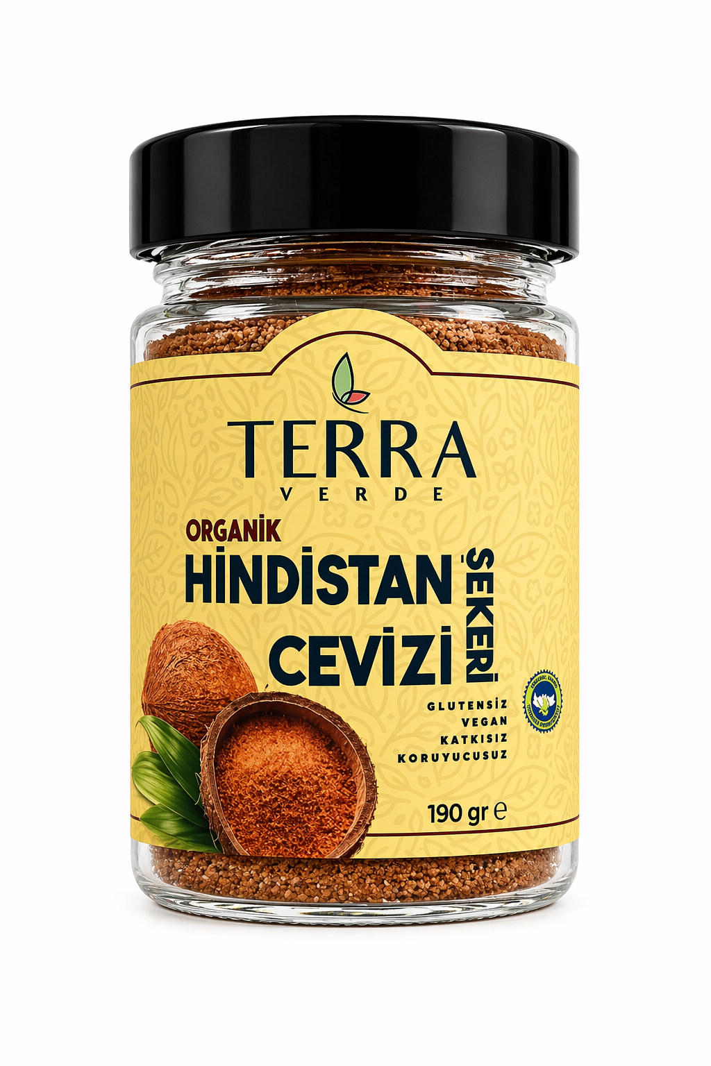 Organik Hindistan Cevizi Şekeri 190gr Terra Verde