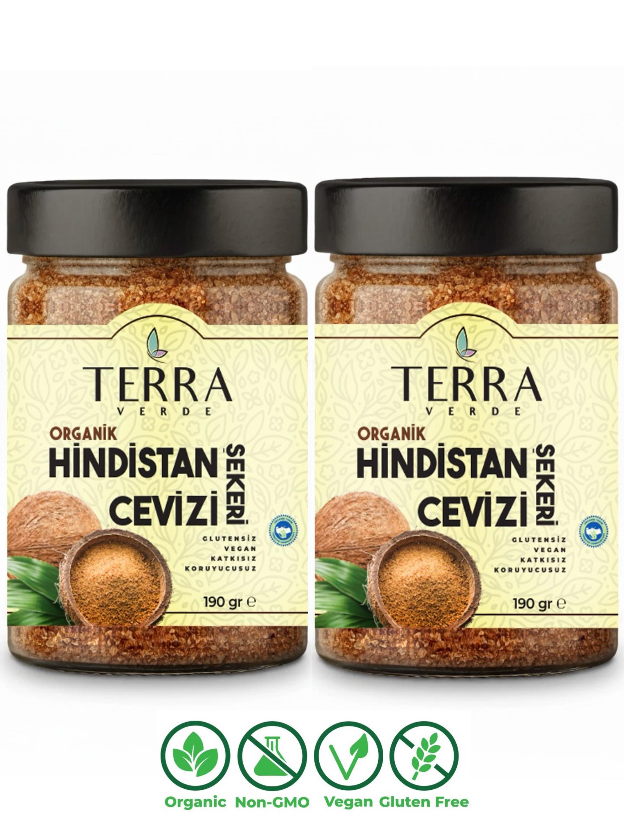 Organik Hindistan Cevizi Şekeri 2X190gr Terra Verde
