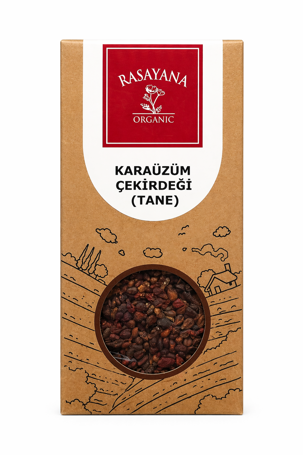 Organik Kara Üzüm Çekirdeği (Tane) 100 gr Rasayana