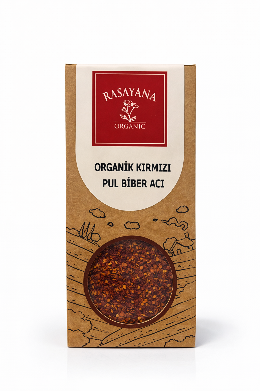 Organik Kırmızı Pul Biber Acı 50gr Rasayana