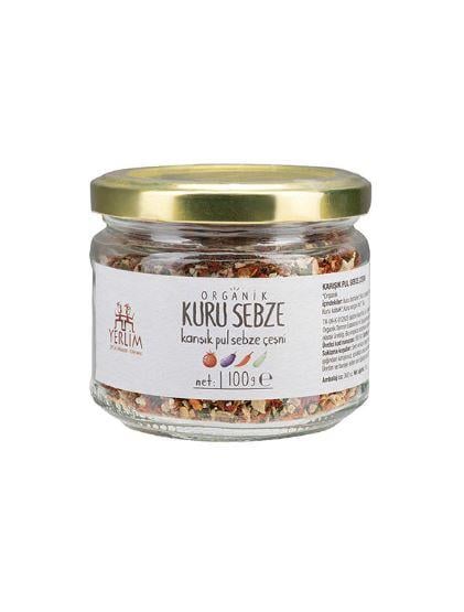 Organik KURUSEBZE Kış Bahçesi-Karışık Pul Sebze Çeşni 75gr Yerlim