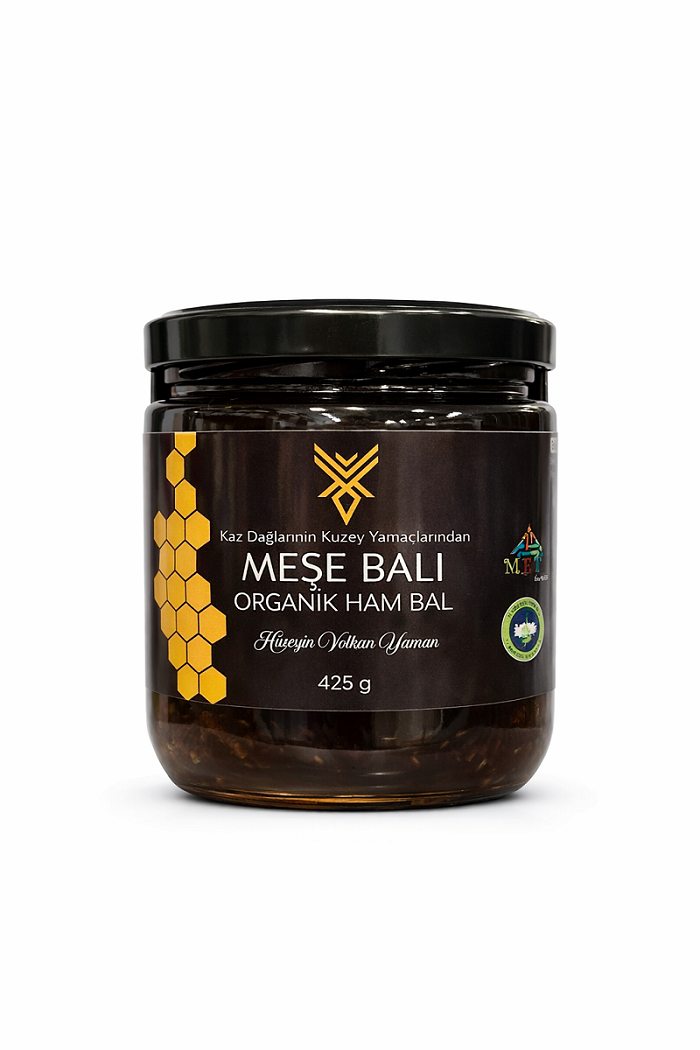 Organik Meşe Balı 425gr Kaz Dağları