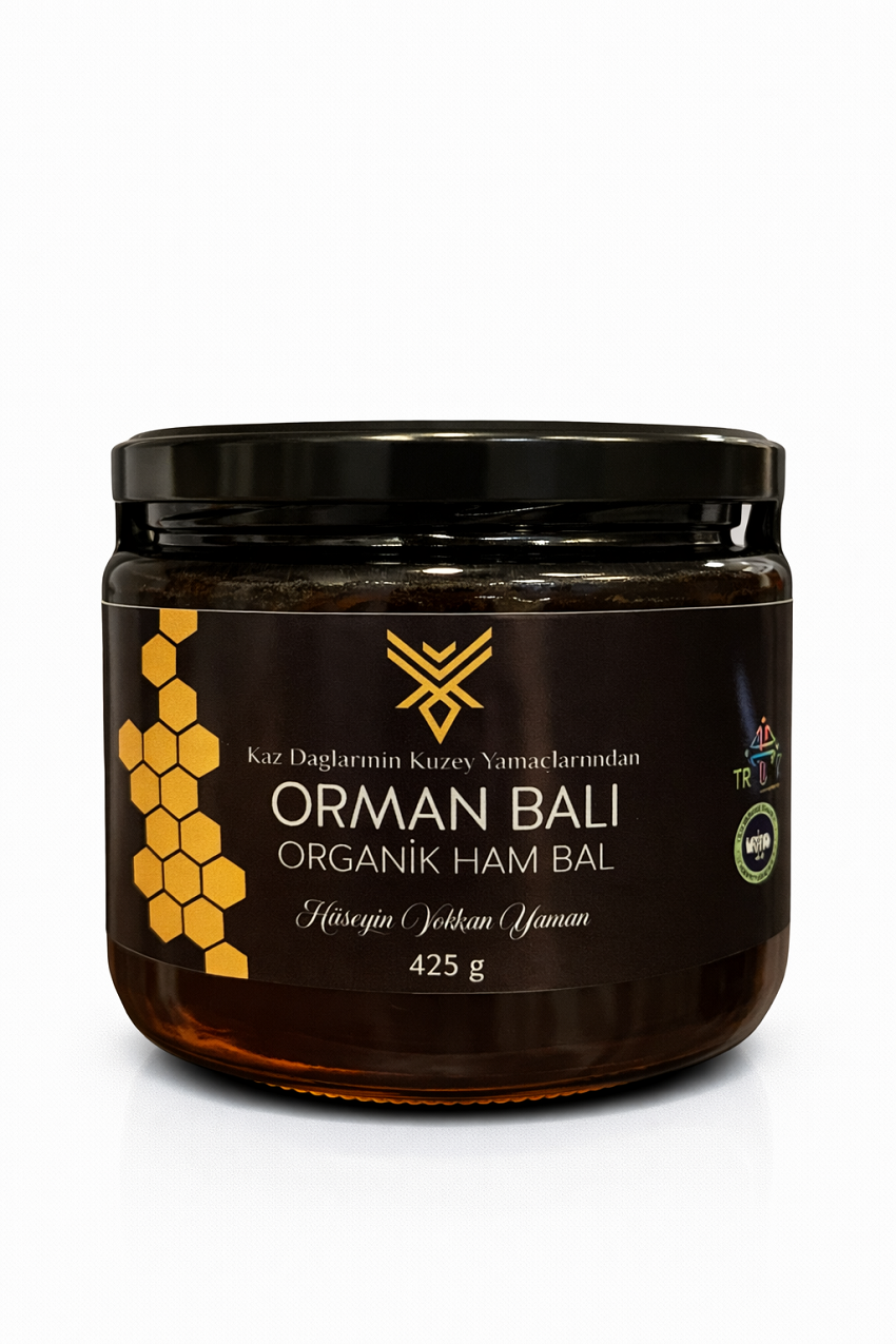 Organik Orman Ham Bal 425gr Kaz Dağları