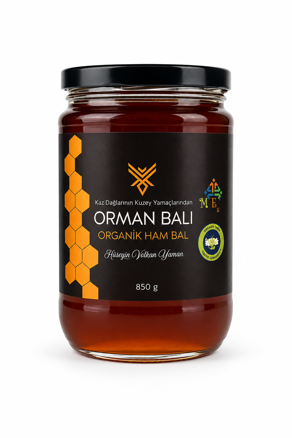 Organik Orman Ham Bal 850gr Kaz Dağları