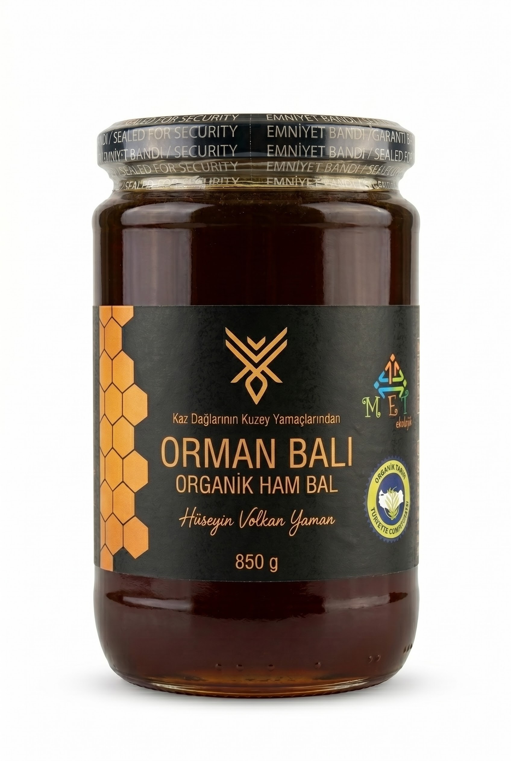 Organik Orman Ham Bal 850gr Kaz Dağları