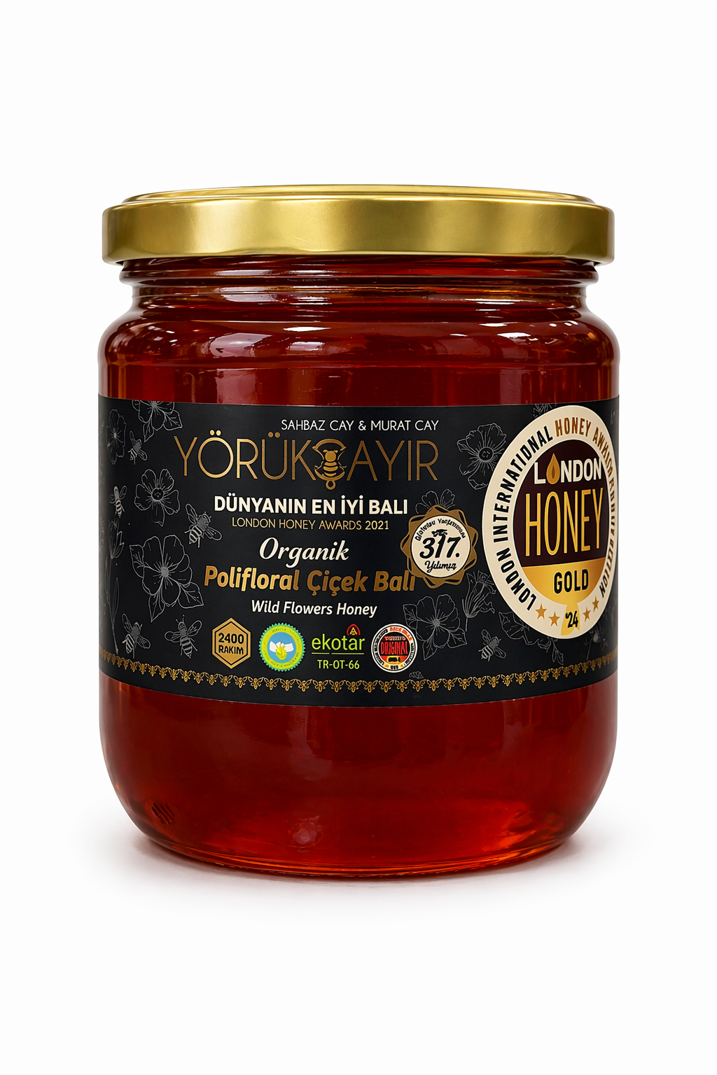 Organik Polifloralı Bal 500gr Yörükçayır