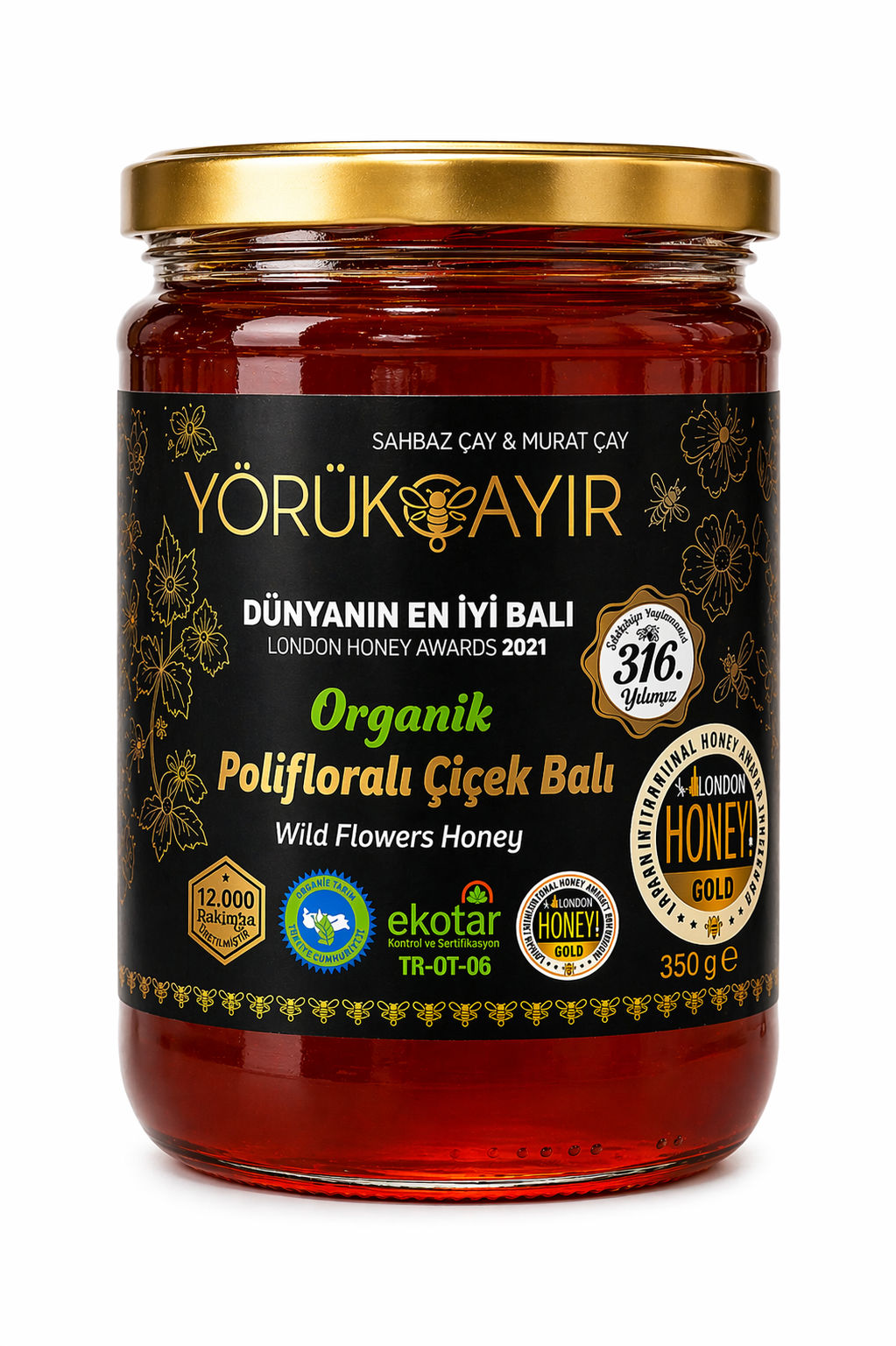 Organik Polifloralı Bal 850gr Yörükçayır