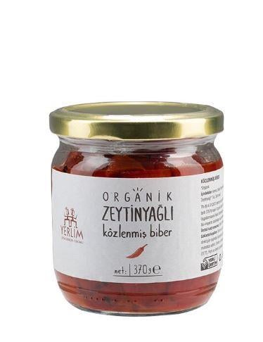 Organik Zeytinyağlı Közlenmiş Biber 370gr Yerlim