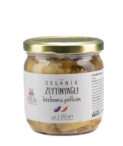 Organik Zeytinyağlı Közlenmiş Patlıcan 370gr Yerlim