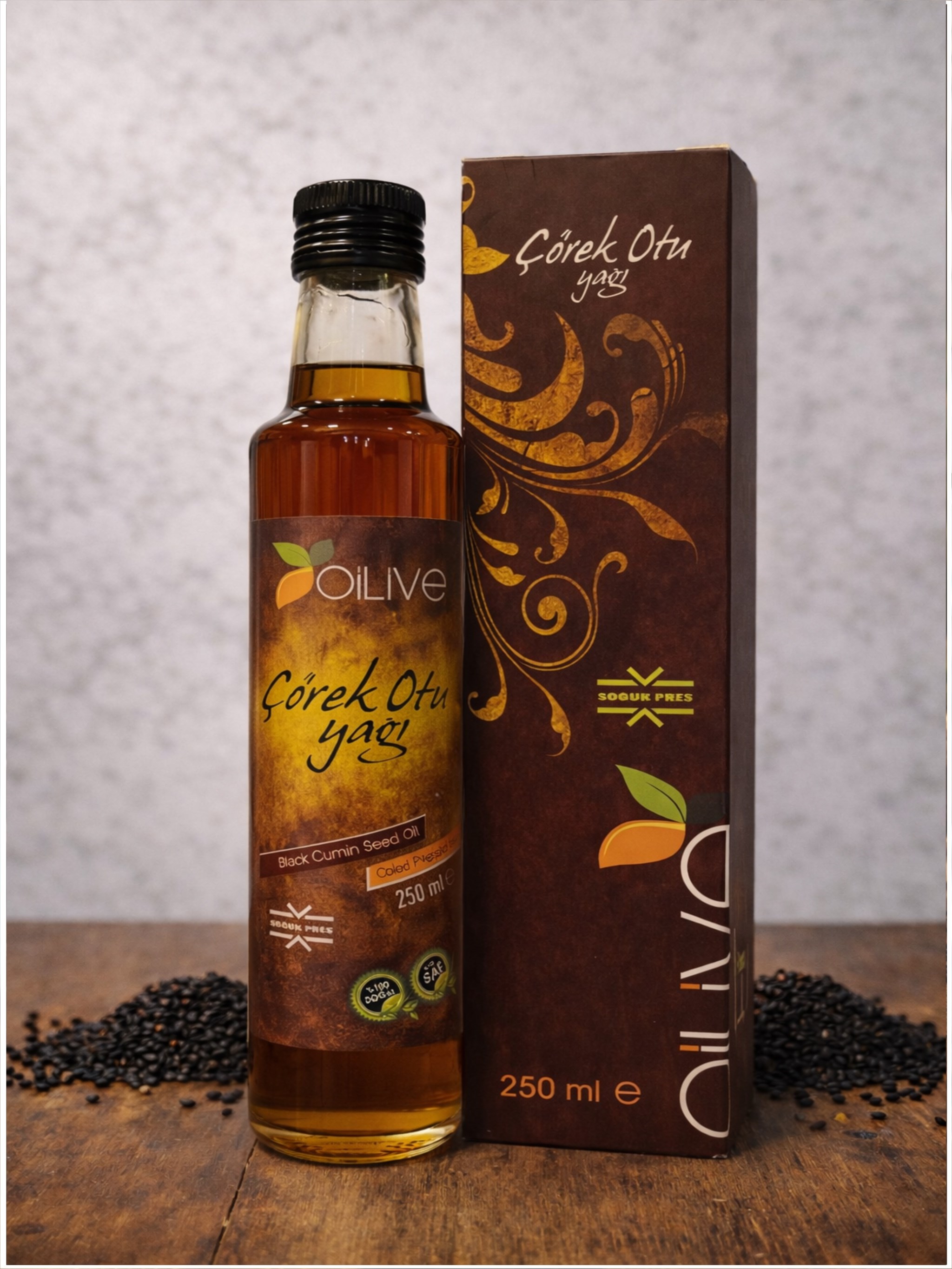 Soğuk Pres Çörekotu Tohumu Yağı  250Ml Oilive