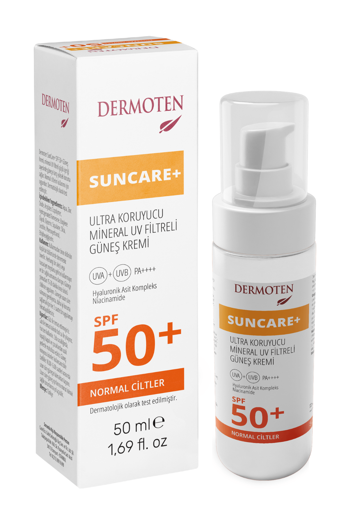 Dermoten Suncare+ Spf50 Güneş Kremi Normal Ciltler İçin