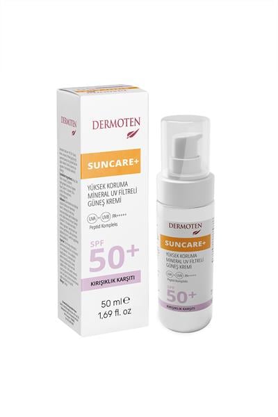 DERMOTEN SUNCARE+ SPF50 GÜNEŞ KREMİ KIRIŞIKLIK KARŞITI