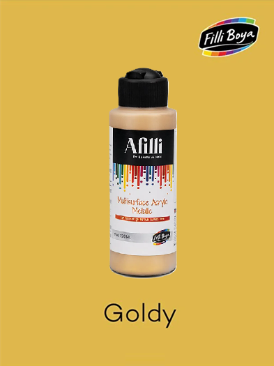Afilli Multisurface Acrylic Metallic 120Ml Goldy