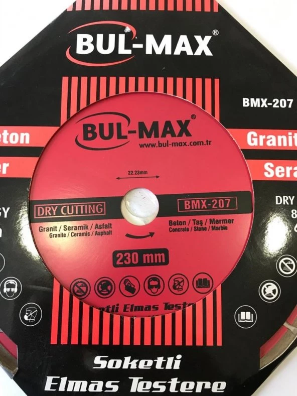 BUL-MAX 230MM SOKETLİ ELMAS TESTERE (BMX-207)