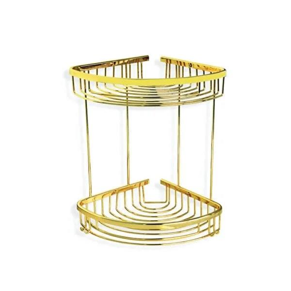 Çelik Ayna Banyo Köşeliği 2Li Oval Gold (699)