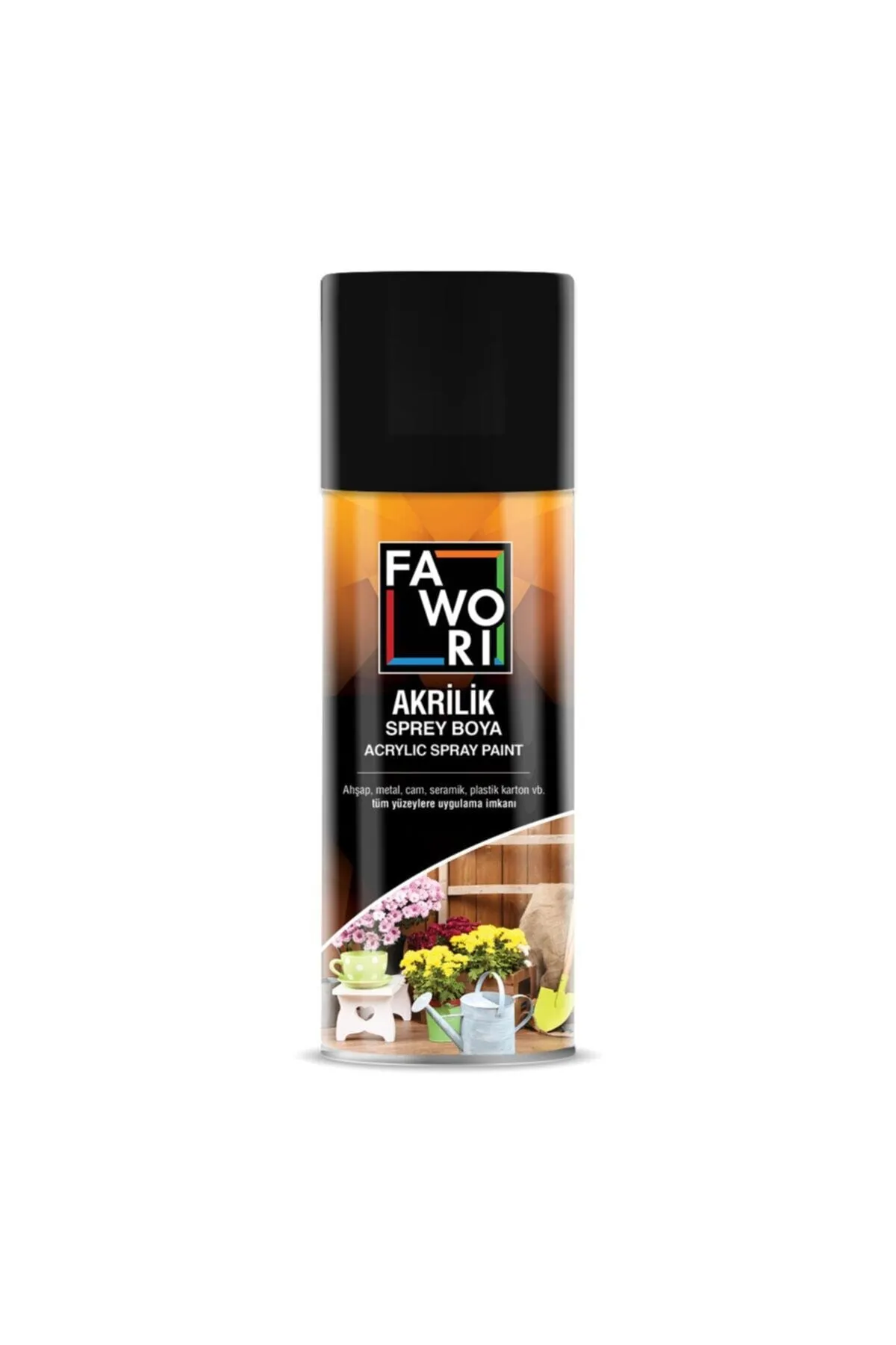 Fawori Sprey Boya Akrilik 400Ml Mat Siyah