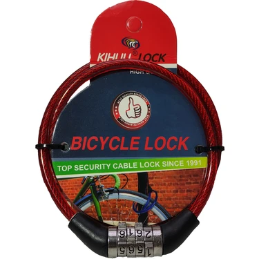 KIHUU LOCK BİSİKLET KİLİDİ ŞİFRELİ (8X65)