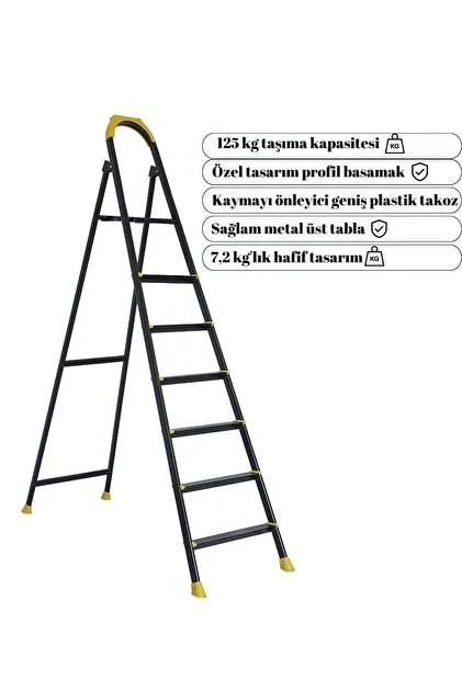 Merdiven 6+1 Siyah (Perilla) (51305) Hardy