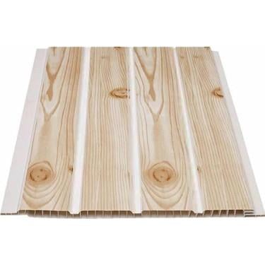 Pvc Lambiri Köşesi Beyaz -  Ahşap Desenli 7 Cm