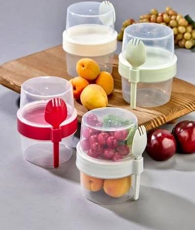 Tuffex Take Away Kaşıklı Müsli Kabı 550Ml (Tp764)