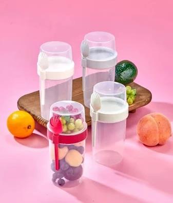 Tuffex Take Away Kaşıklı Müsli Kabı 700Ml (Tp765)