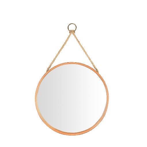 AHŞAP ÇERÇEVELİ İPLİ AYNA 60CM (KOD:995)