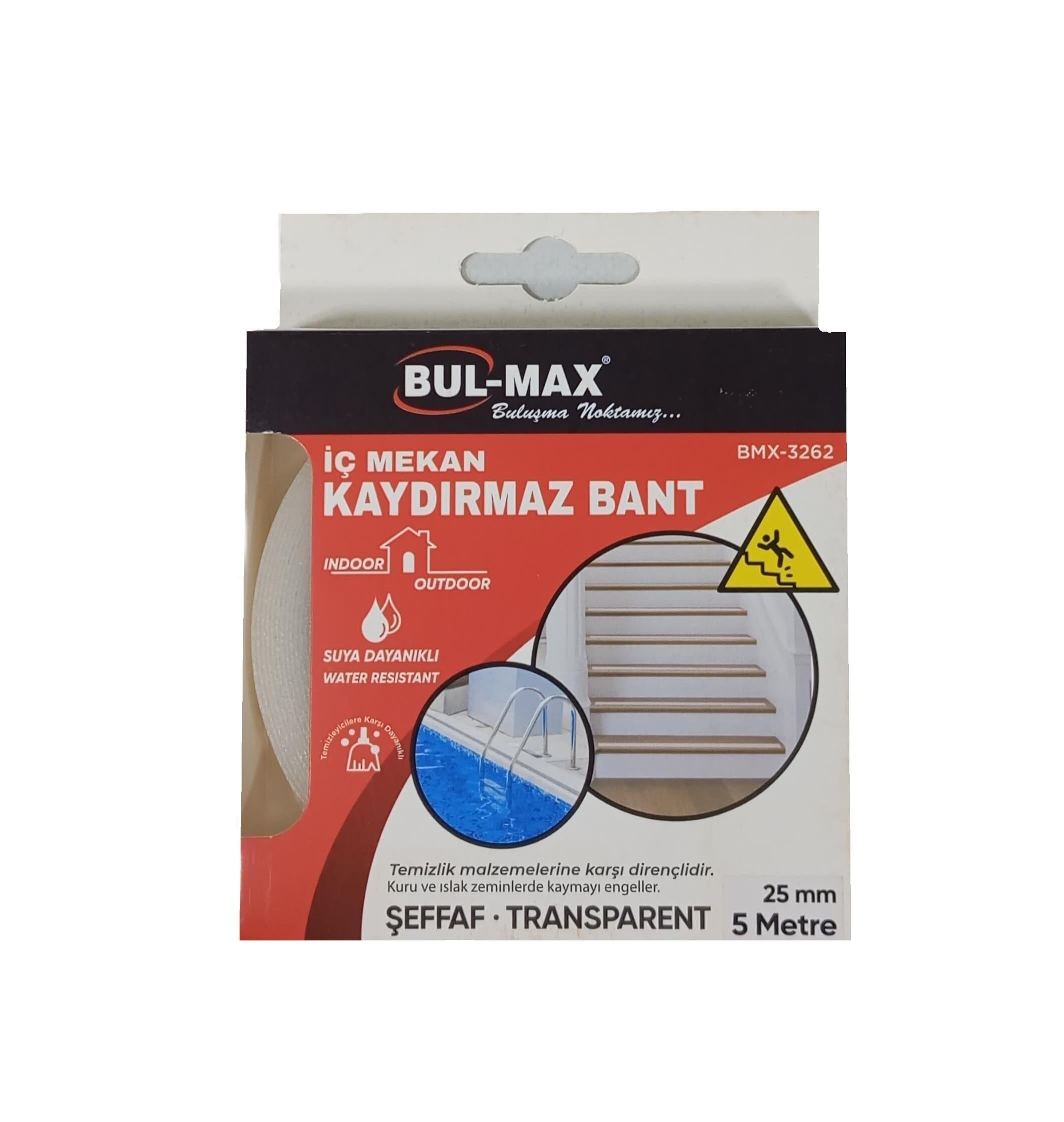 Bul-Max Şeffaf Kaydırmaz Bant 5Mt (Bmx-3262)