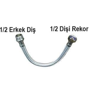 Çelik Spral 1/2X1/2 70Cm Erkek-Dişi (Nipelli)