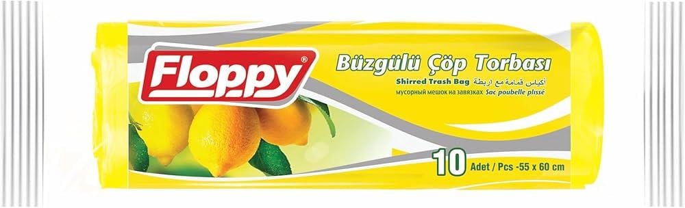 Floppy 55X60Cm Çöp Poşeti Büzgülü