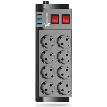 FULLTECH 3XUSB 8Lİ PRİZ AKIM KORUMALI (FTR-08)