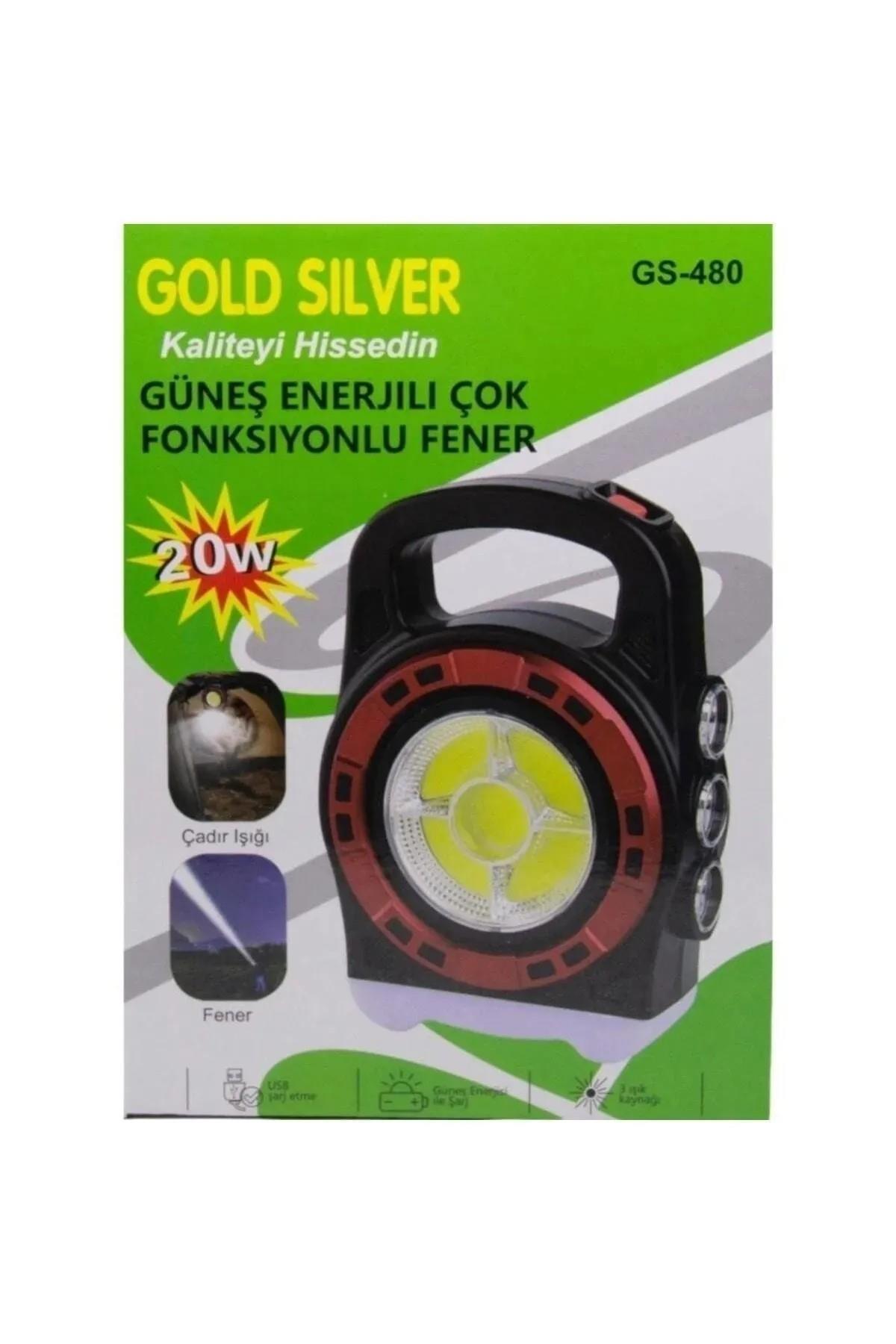 Gold Silver Güneş Enerjili Fener (Gs-480)