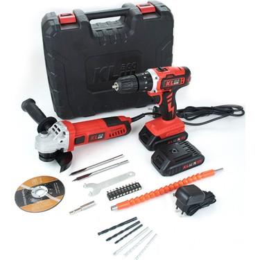 KLIIIPRO Şarjlı Matkap+Avuç Taşlama Set (KETM1875)