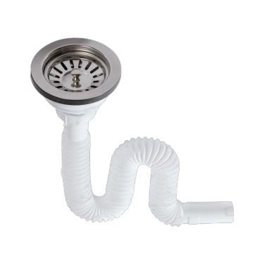 Krom Körüklü Sifon Geniş Başlıklı