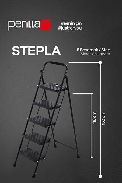 Merdiven 5+1 Stepla Perilla Siyah (51405)