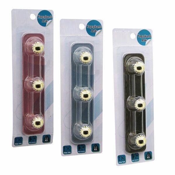Stıck Hooks 3Lü Yapışkanlı Askı (Aden-812)