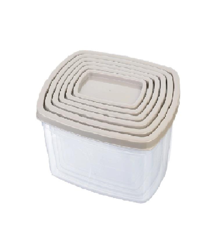 Tuffex Pure Kare Saklama Kabı 6Lı Set (Tp-848)