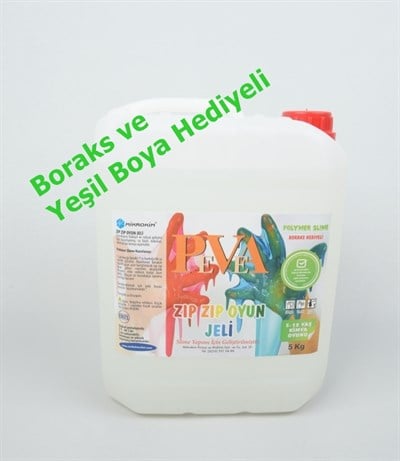 Slime Jeli Zıp Zıp (Yeşil Boya Hediyeli) 5 kg